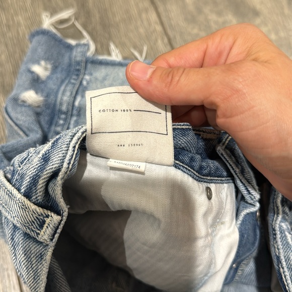 • AYR • Women’s Cut Off Denim Jean Shorts Raw Hem
Distressed  Blue - Picture 4 of 5